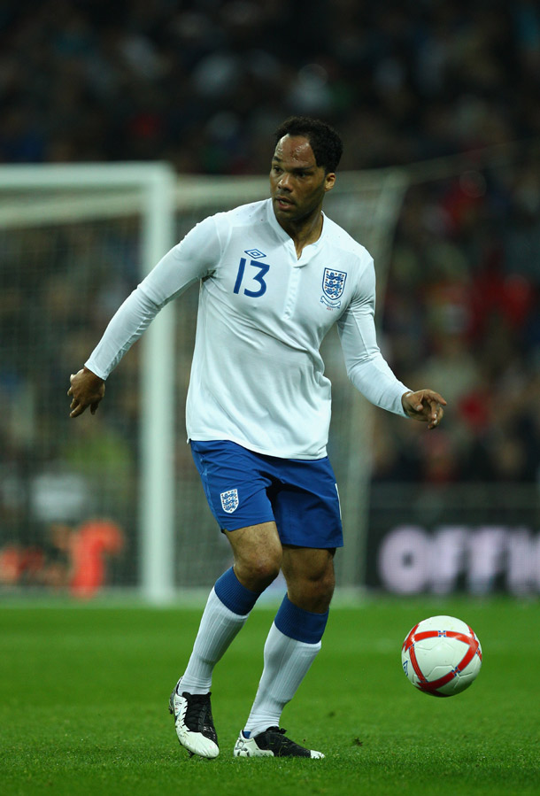 Joleon Lescott in action for England against Ghana.